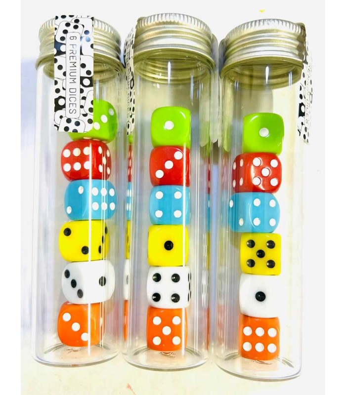 پک شش عددی تاس 14 میل با لوله شیشه ای