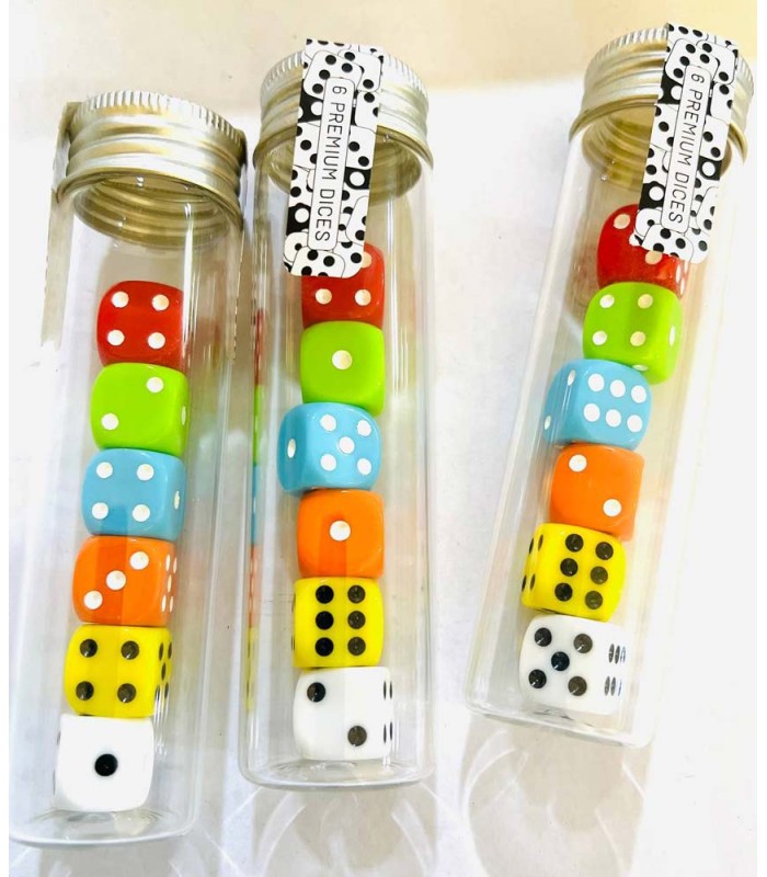 پک شش عددی تاس 14 میل با لوله شیشه ای