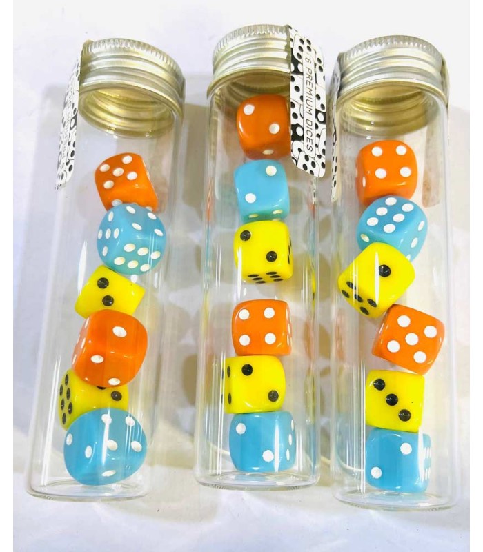 پک شش عددی تاس 14 میل با لوله شیشه ای