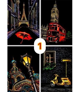 تابلو اسکرچی سایز آ4  Scratch Art Sheets A4