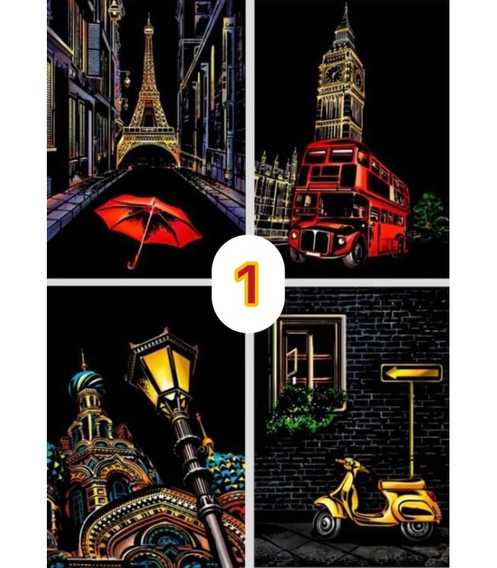 تابلو اسکرچی سایز آ4  Scratch Art Sheets A4