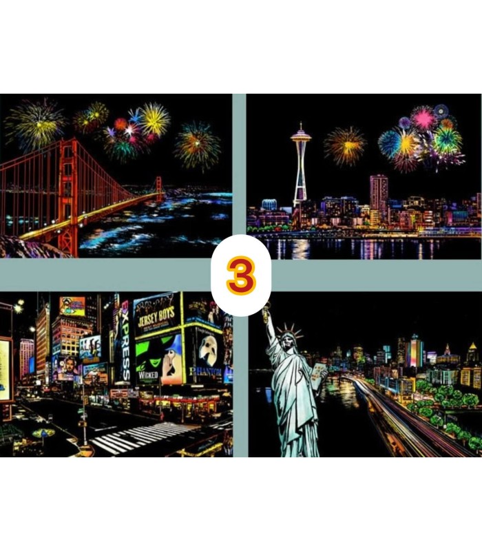 تابلو اسکرچی سایز آ4  Scratch Art Sheets A4