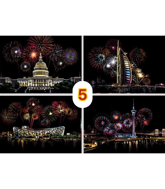 تابلو اسکرچی سایز آ4  Scratch Art Sheets A4