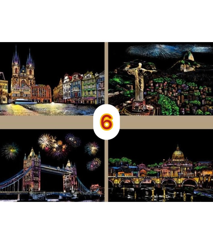 تابلو اسکرچی سایز آ4  Scratch Art Sheets A4