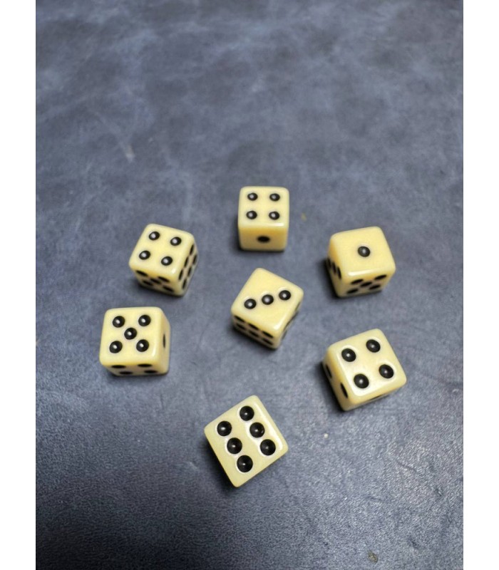 تاس شش وجهی خارجی 10 میل مات dice 10m