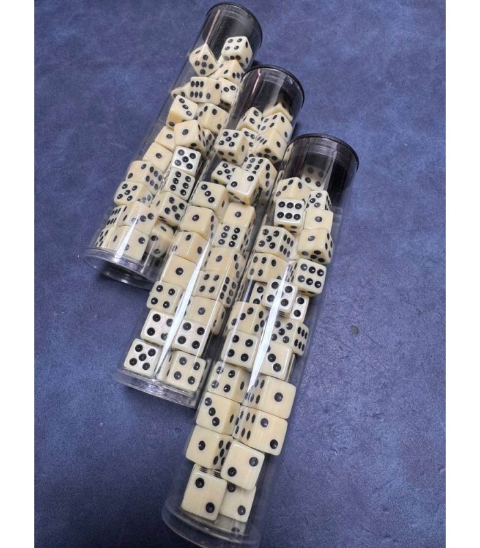 تاس شش وجهی خارجی 10 میل مات dice 10m