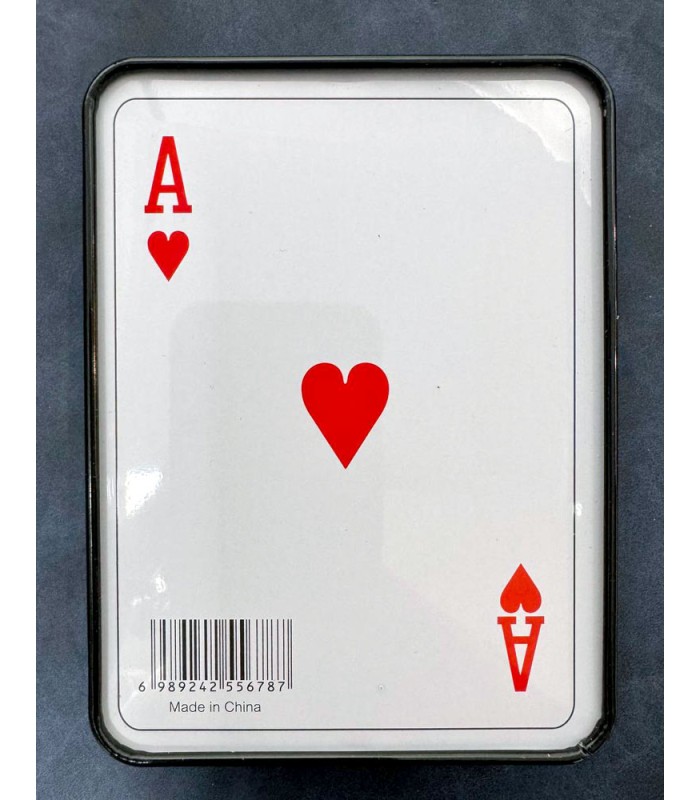 کارت بازی رویال جعبه فلزی جفتی Playing Card Royal