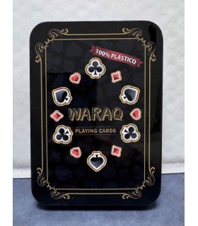 کارت بازی جعبه فلزی مشکی جفتی Playing Card Waraq Black