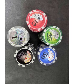 ژتون پنجاه تایی بازی چیپ پوکر Poker Chips