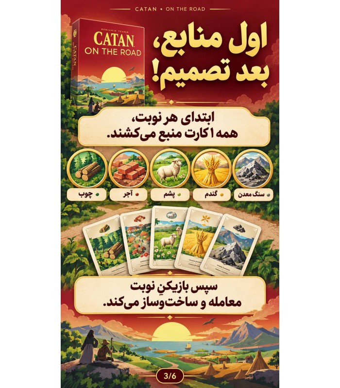 بازی ایرانی کاتان در سفر کارتی Catan: On the Road