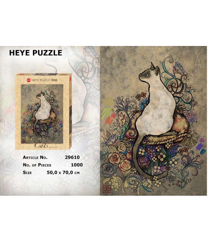 پازل 1000 تکه (Cats Siamese)
