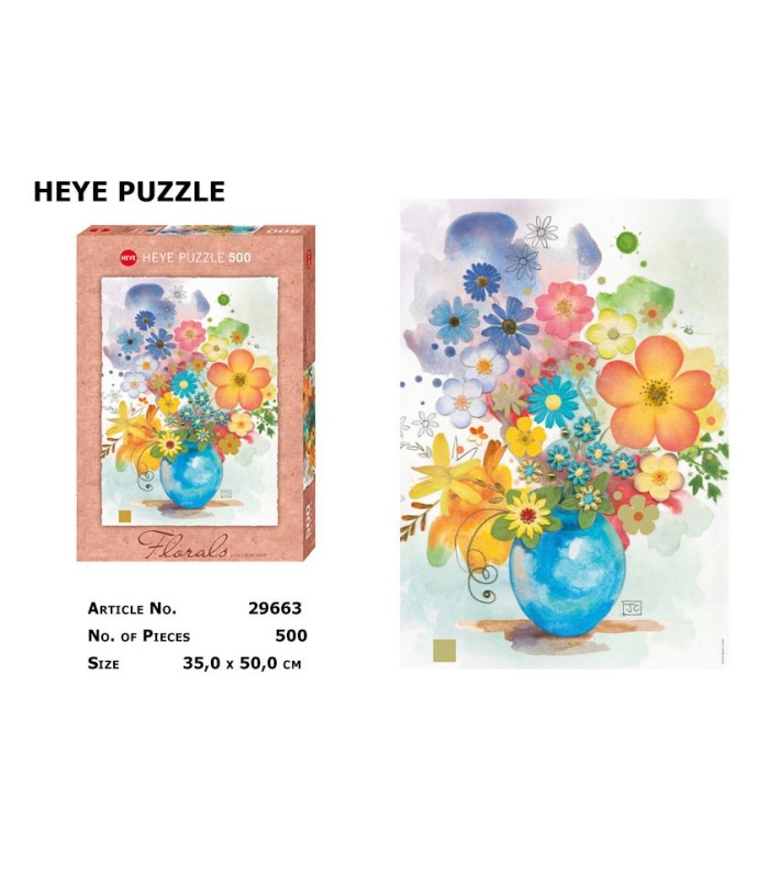 پازل 500 تکه (Florals Blue)