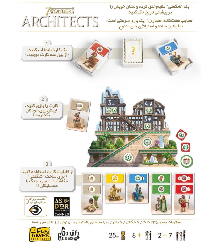 بازی ایرانی عجایب هفتگانه معماران (7Wonders Architects)