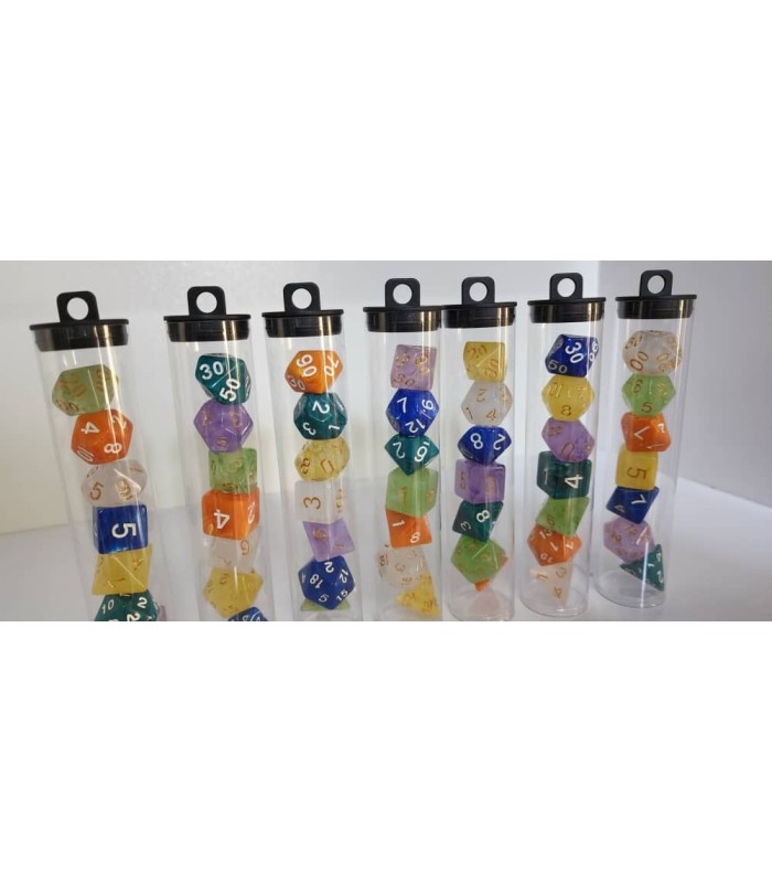 تاس بازی نقش آفرینی 7 رنگ dnd dice