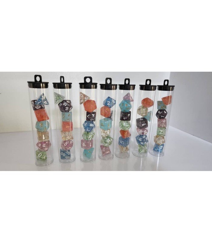 تاس بازی نقش آفرینی 7 رنگ براق dnd dice