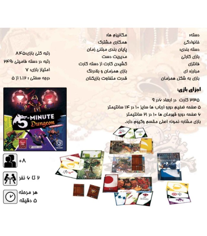 بازی ایرانی سیاهچال 5 دقیقه ای (5minute Dungeon)