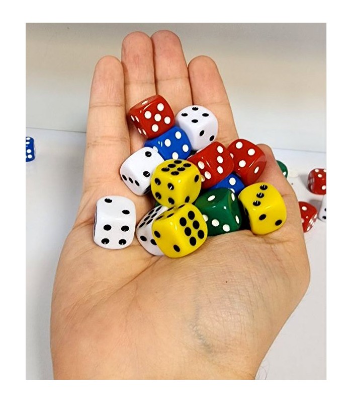 تاس شش وجهی خارجی 16 میل مات dice 16m