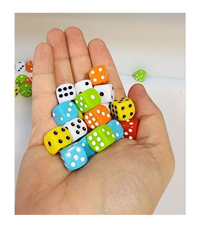 تاس شش وجهی خارجی 14 میل مات dice 14m