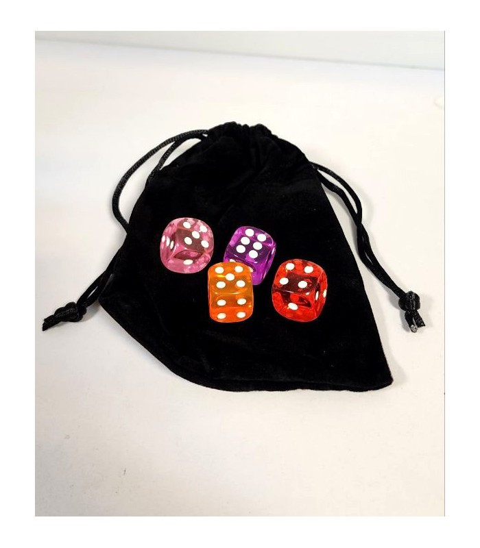 تاس شش وجهی خارجی 16 میل شفاف dice 16m