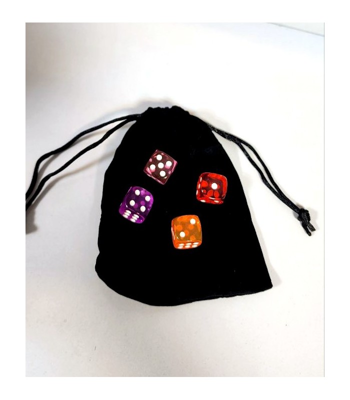 تاس شش وجهی خارجی 16 میل شفاف dice 16m