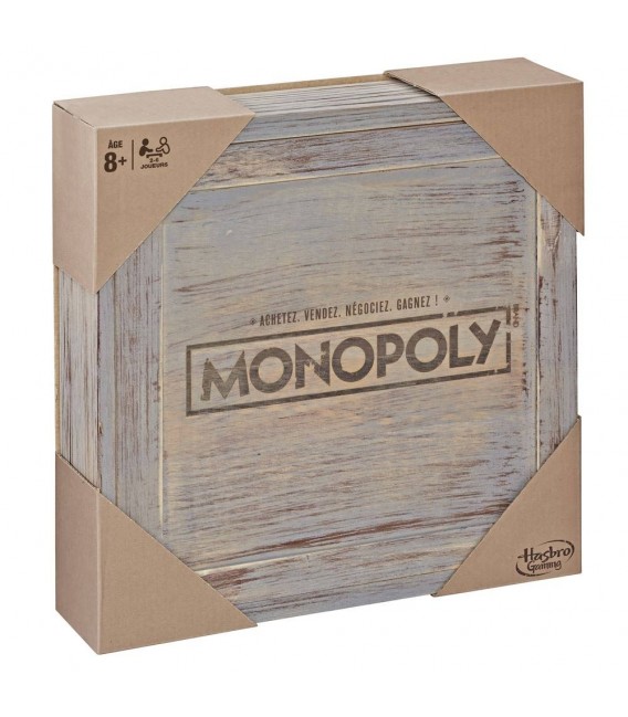 monopoly wooden box hasbro