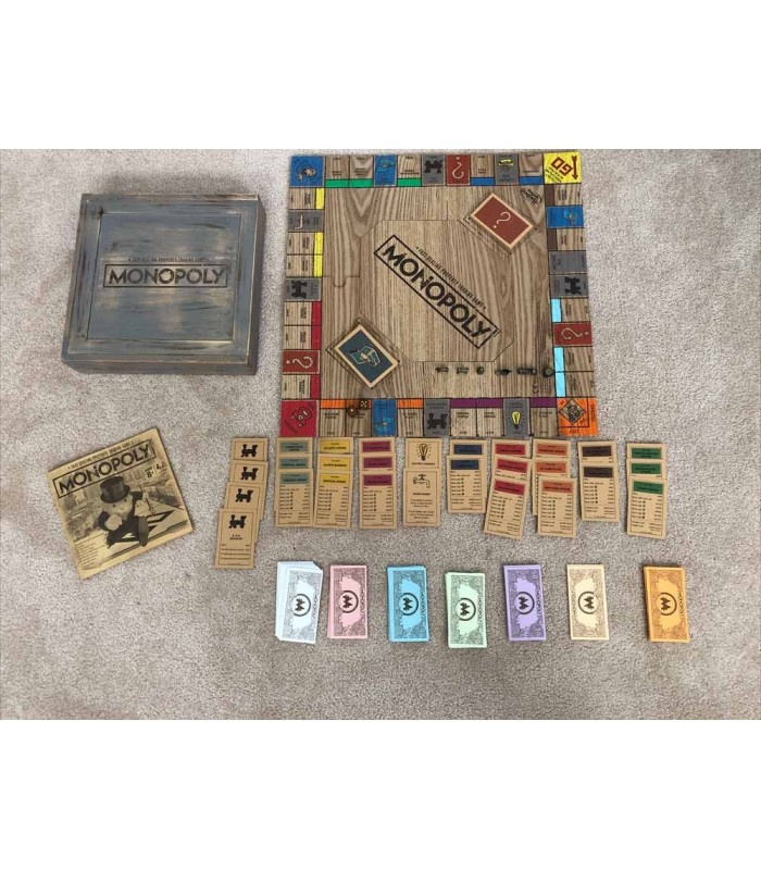 monopoly wooden box hasbro