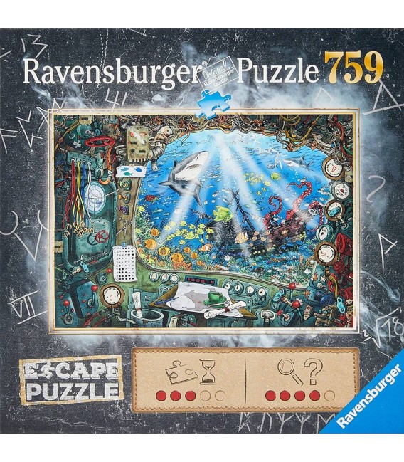 پازل 759 تکه معمایی زیردریایی escape puzzle ravensburger submarine