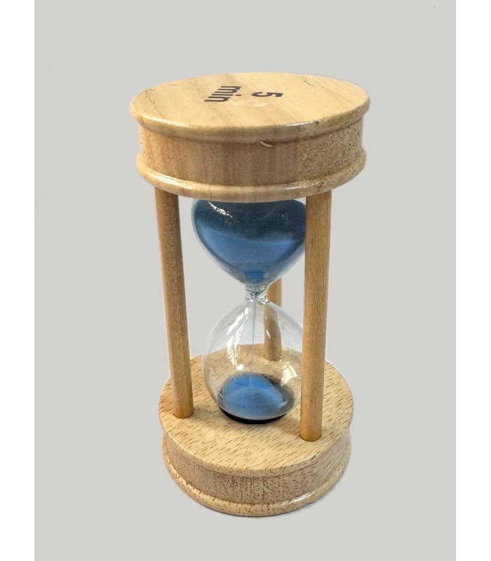 ساعت شنی چوبی گرد 5 دقیقه ای