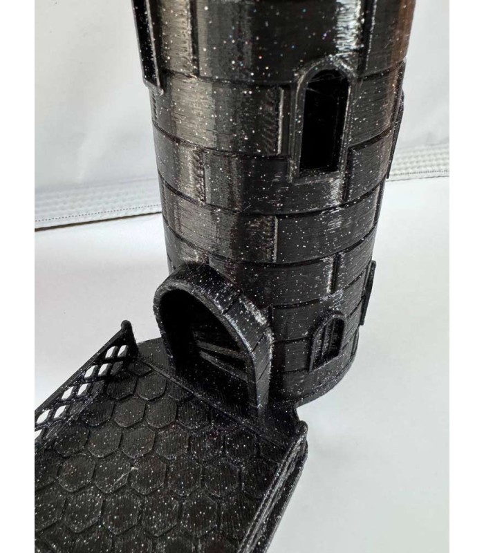 برج تاس مشکی اکلیلی مدل قلعه Dice Tower