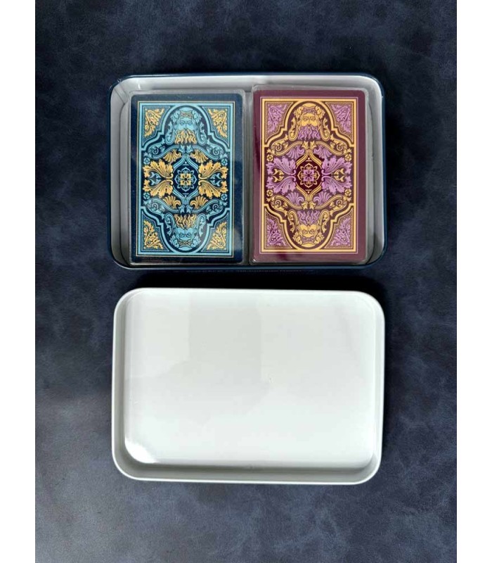 کارت بازی امرالد جفتی جعبه فلزی Playing Card Emerald