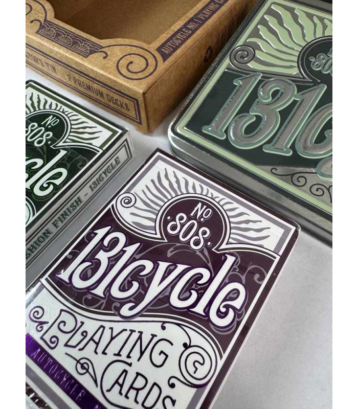 کارت بازی جعبه فلزی طرح بایسیکل 808 Playing 808 131cycle