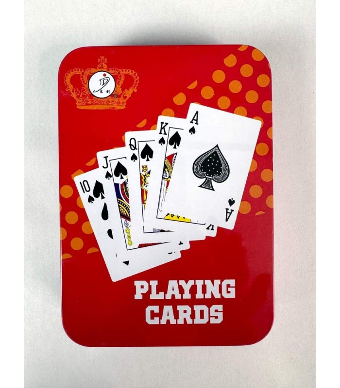 کارت بازی جعبه فلزی قرمز Playing Card Red